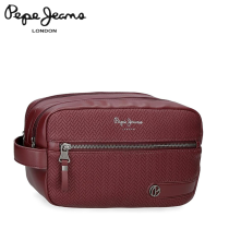 PEPE JEANS - NECESSAIRE 2 CERNIERE "SPRIG" BORDEAUX