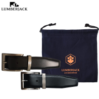 LUMBERJACK - CINTURA UOMO IN PELLE DOUBLE FACE