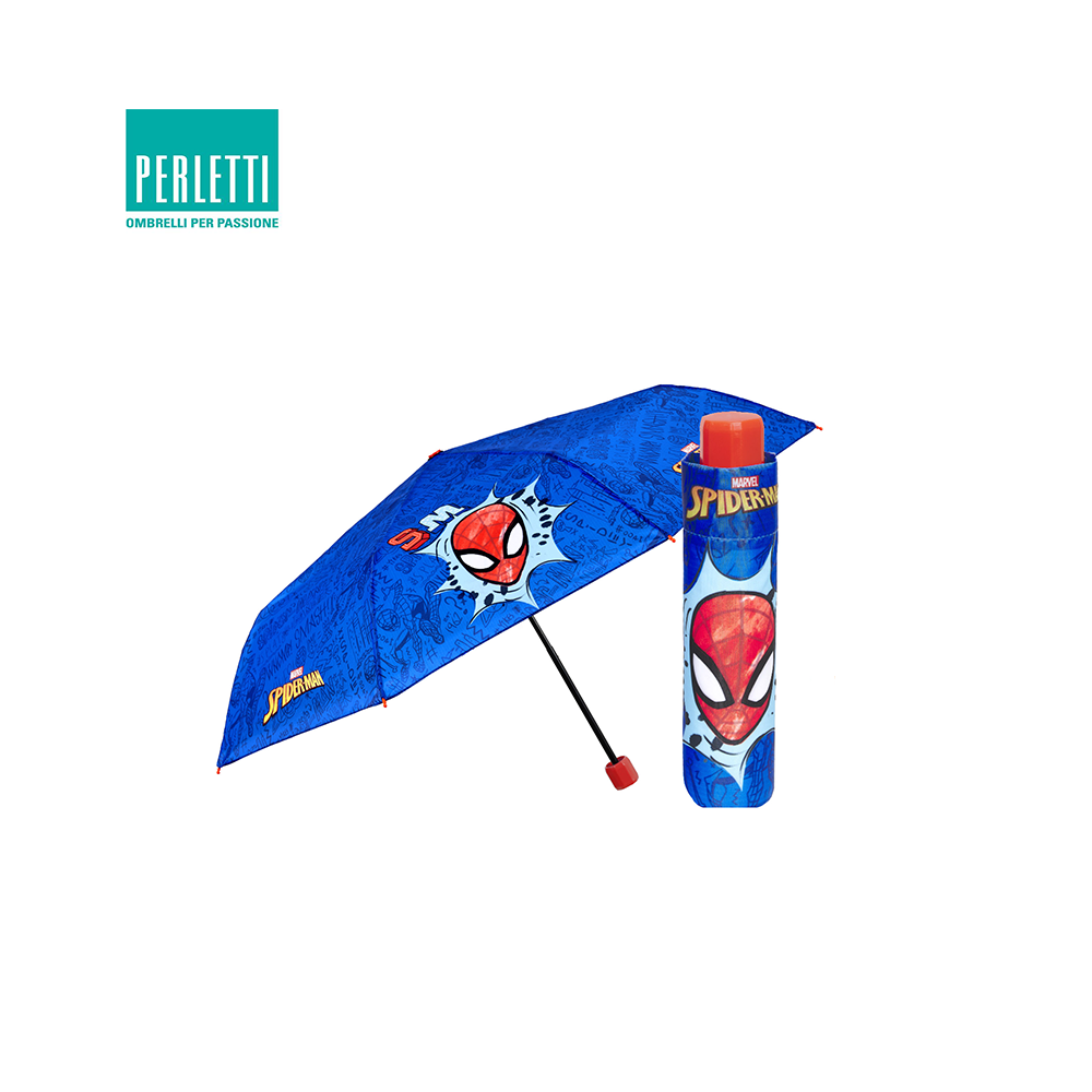 PERLETTI - OMBRELLO MINI MANUALE 50 CM ANTIVENTO SPIDERMAN PERLETTI - OMBRELLO MINI MANUALE 50 CM ANTIVENTO SPIDERMAN