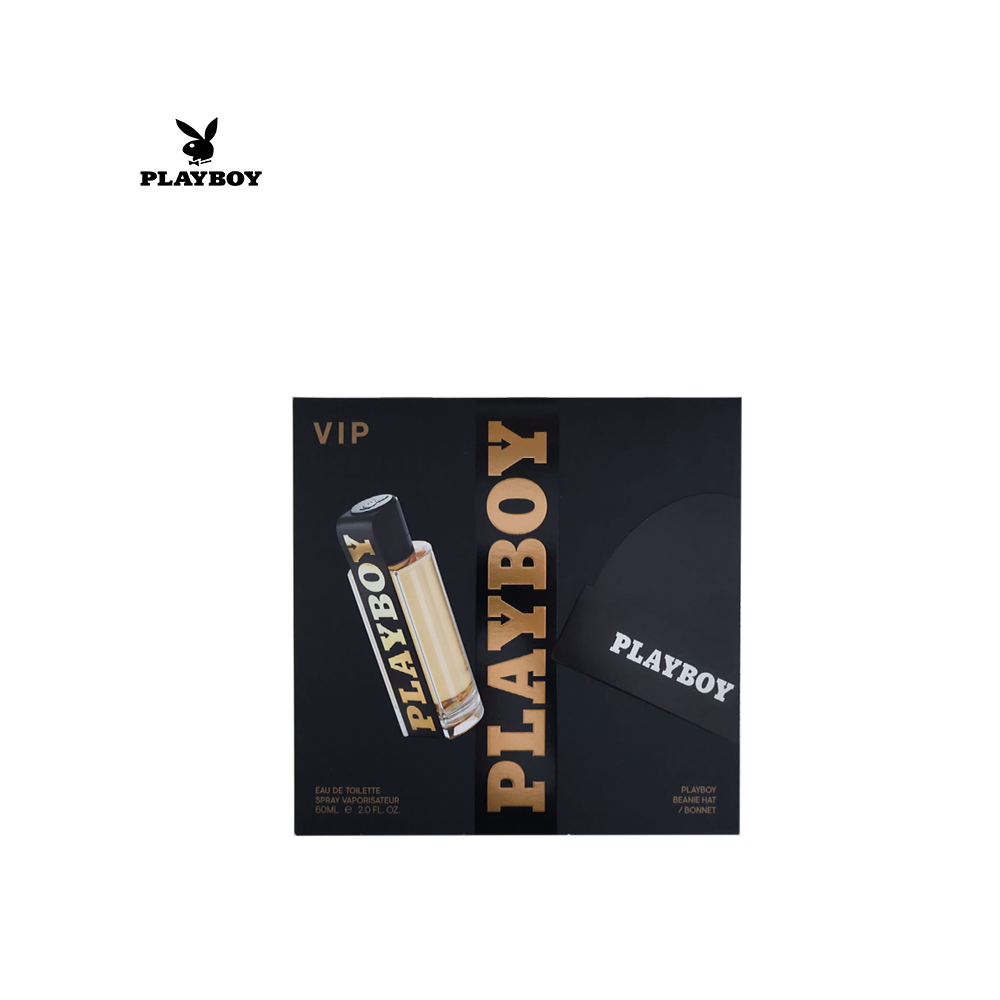 PLAYBOY - VIP GIFT SET EDT SPRAY 60 ML + BERRETTO