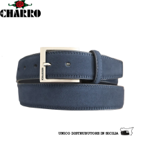 EL CHARRO - CINTURA UOMO IN CAMOSCIO 3,5 CM