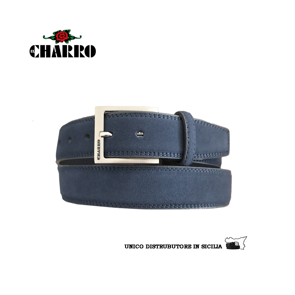 EL CHARRO - CINTURA UOMO IN CAMOSCIO 3,5 CM EL CHARRO - CINTURA UOMO IN CAMOSCIO 3,5 CM