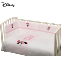 DISNEY BABY - TRAPUNTA E PARACOLPI COMPLETO DI LENZUOLO SOPRA, SOTTO E FEDERA KIT 5 PZ MINNIE MOUSE