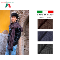 CORTINA POLO STYLE SCIARPA UOMO FACE JACQUARD CM 45x180 MADE IN ITALY