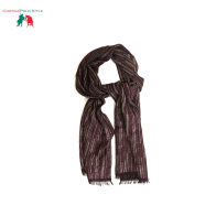 CORTINA POLO STYLE SCIARPA UOMO DOUBLE FACE JACQUARD CM 45x180 MADE IN ITALY