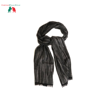 CORTINA POLO STYLE SCIARPA UOMO DOUBLE FACE JACQUARD CM 45x180 MADE IN ITALY