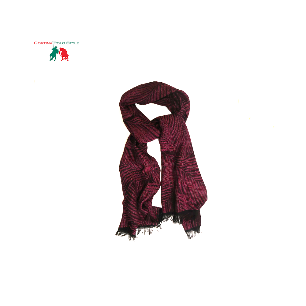 CORTINA POLO STYLE STOLA FOGLIA UNISEX CM 60x190 MADE IN ITALY