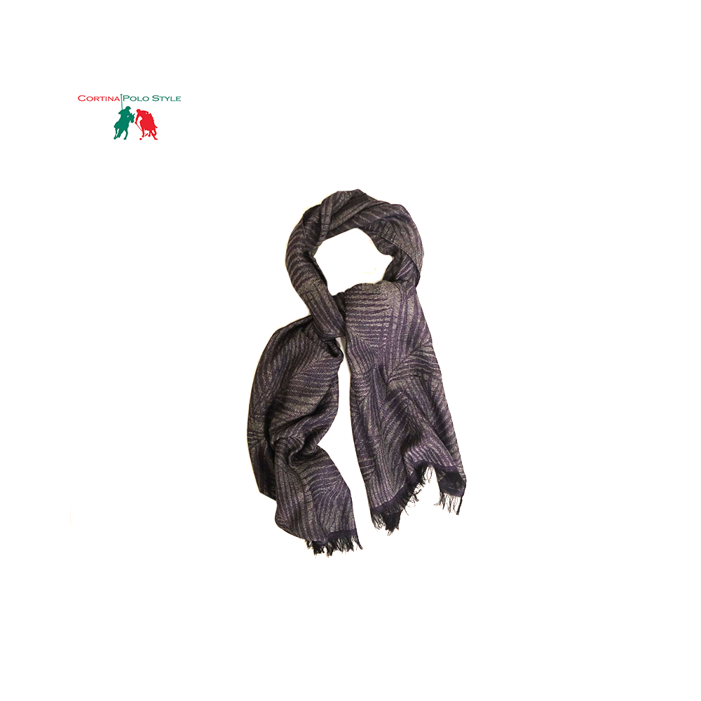 CORTINA POLO STYLE STOLA FOGLIA UNISEX CM 60x190 MADE IN ITALY