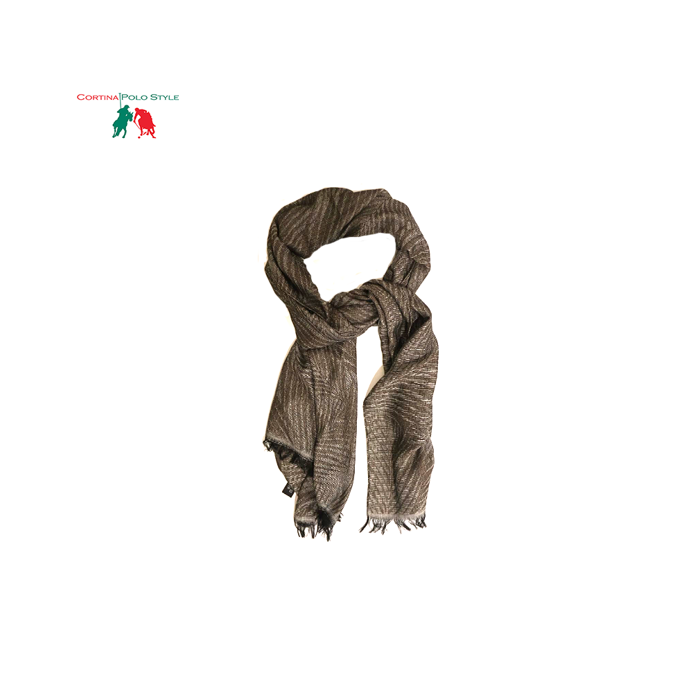 CORTINA POLO STYLE STOLA FOGLIA UNISEX CM 60x190 MADE IN ITALY