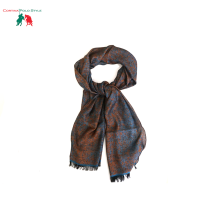 CORTINA POLO STYLE STOLA UNISEX JACQUARD CM 60x190 MADE IN ITALY