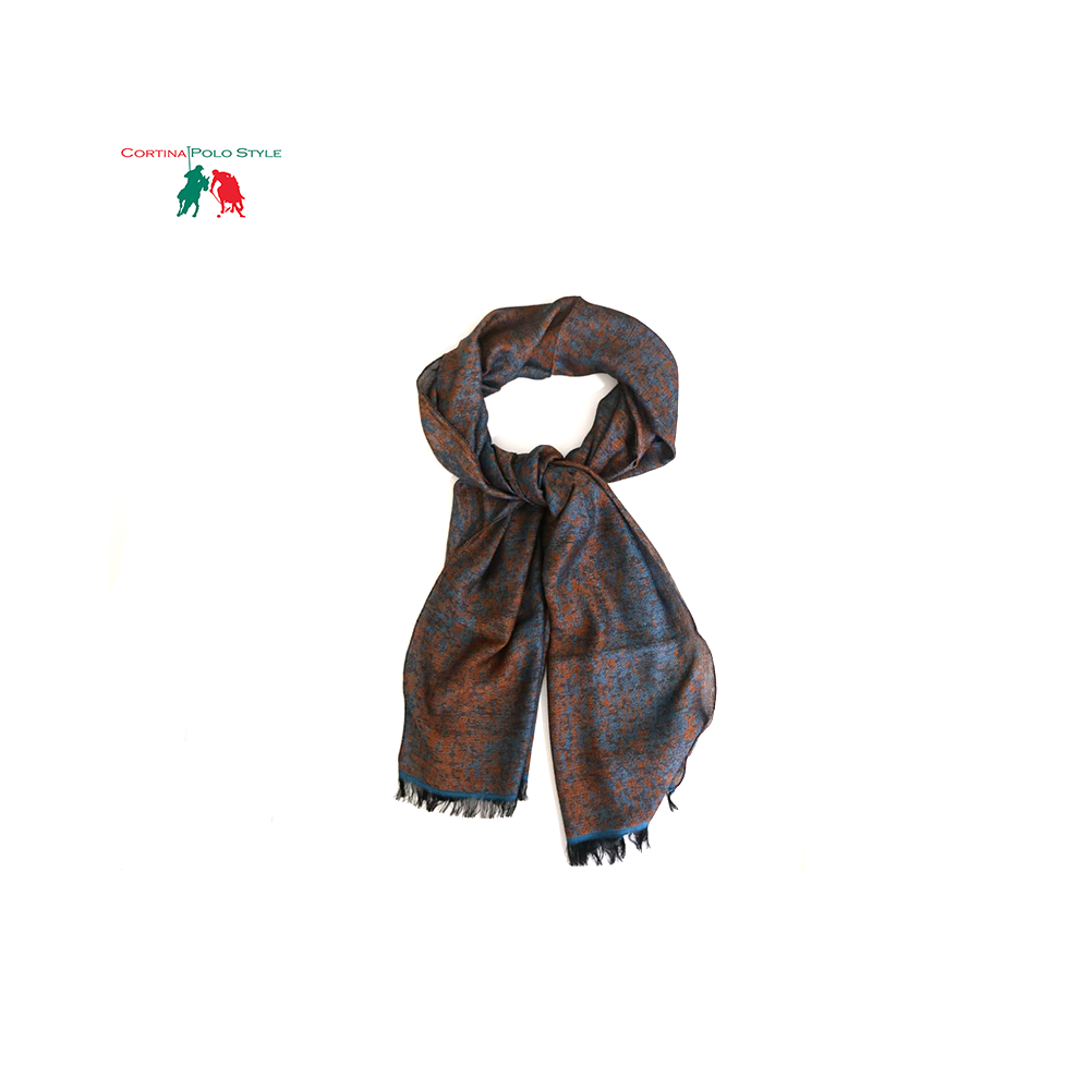 CORTINA POLO STYLE STOLA UNISEX JACQUARD CM 60x190 MADE IN ITALY