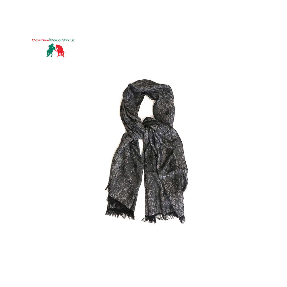 CORTINA POLO STYLE STOLA UNISEX JACQUARD CM 60x190 MADE IN ITALY
