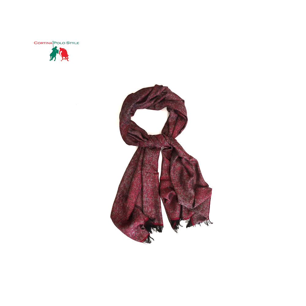 CORTINA POLO STYLE STOLA UNISEX JACQUARD CM 60x190 MADE IN ITALY