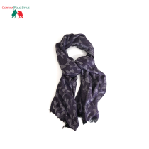 CORTINA POLO STYLE STOLA DONNA DOUBLE FACE JACQUARD CM 60x190 MADE IN ITALY