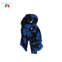 CORTINA POLO STYLE STOLA DONNA DOUBLE FACE JACQUARD CM 60x180 MADE IN ITALY