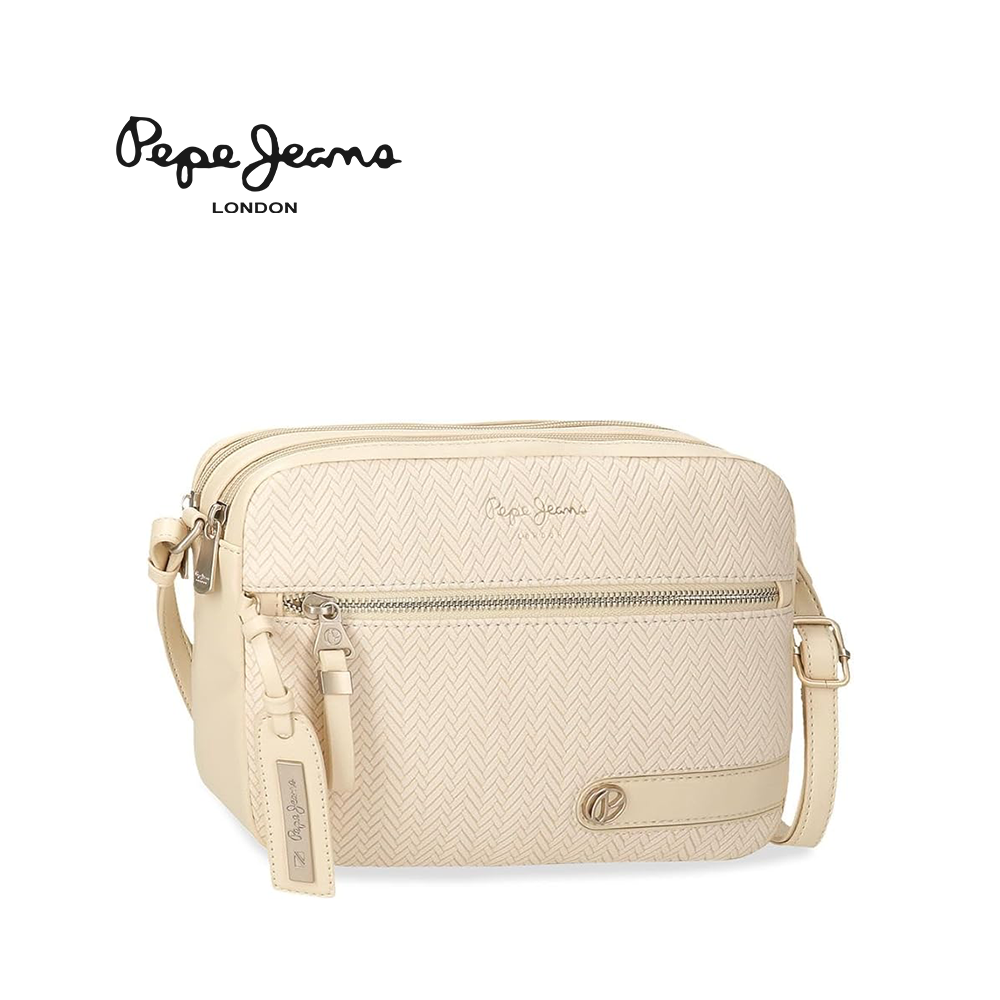 PEPE JEANS - BORSA DONNA A TRACOLLA CON 2 CERNIERE LINEA "SPRIG"